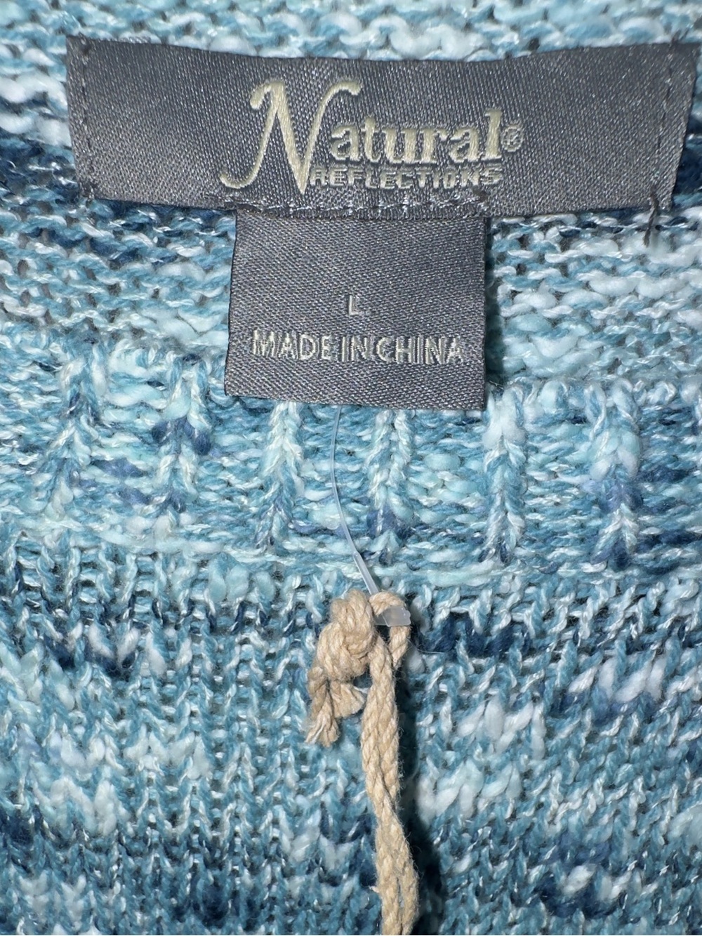NWT Natural Reflections Space Dye Knit Sweater L - Picture 3 of 13